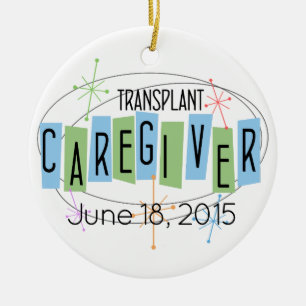 Customizable Transplant Caregiver w/ Custom Photo Ceramic Ornament