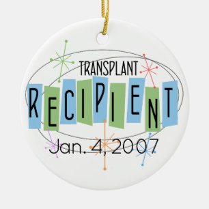 Customizable Transplant Recipient and Custom Photo Ceramic Ornament