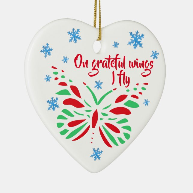 Customizable Transplant Recipient Ceramic Ornament (Right)
