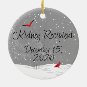 Customizable Transplant Recipient Christmas Cerami Ceramic Ornament
