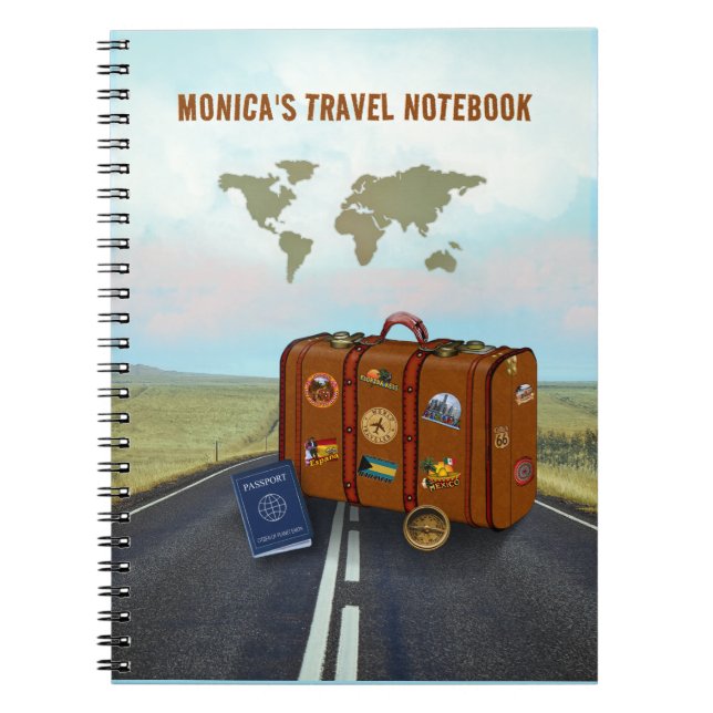 (Customizable) Travel Notebook  (Front)