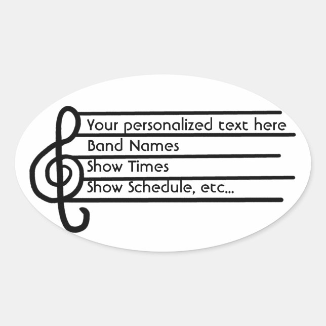 Customizable treble clef stickers (Front)