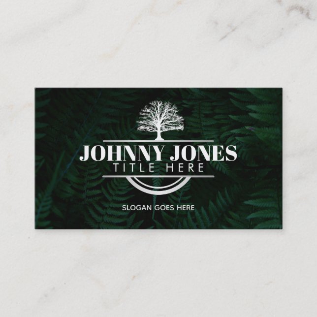 Customizable Tree Business Cards (Front)