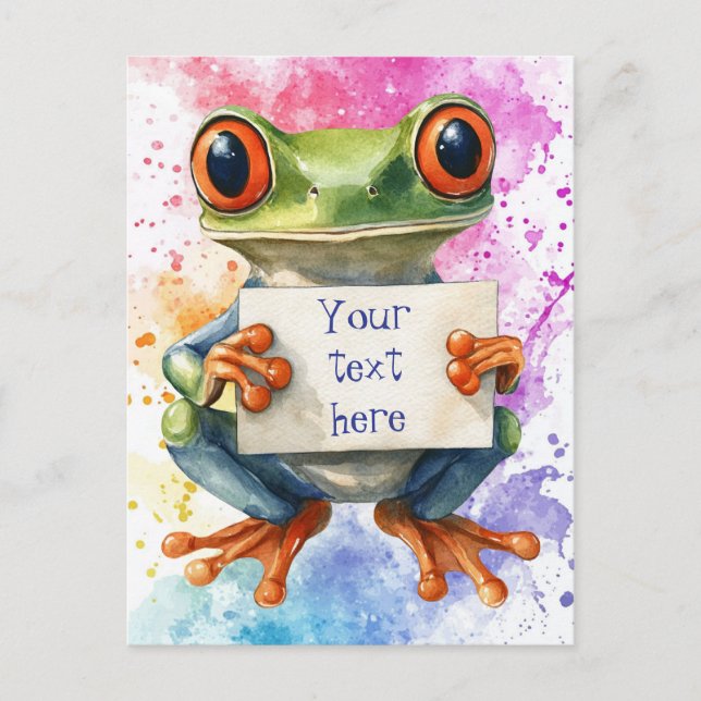 Customizable Tree Frog - Postcard (Front)