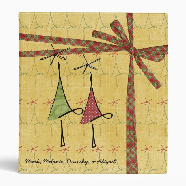 Customizable Trees Holiday Photo Binder (Front)