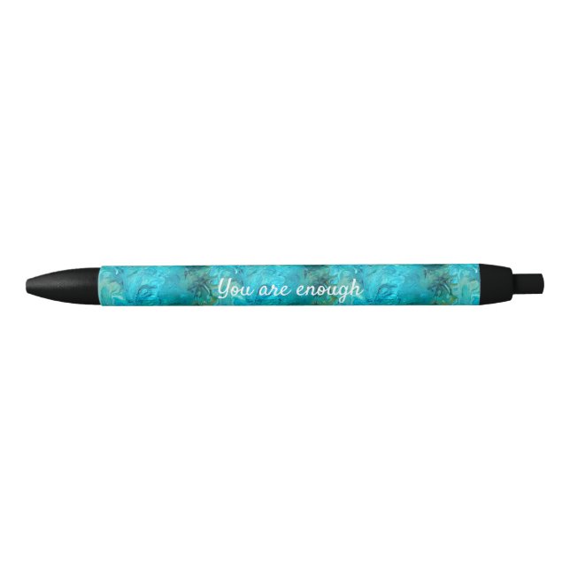 Customizable trendy marble nautical design gift black ink pen (Front)