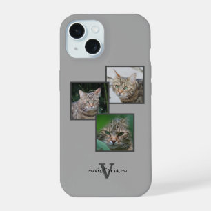 Customizable Triple Pet Portrait Phone Case