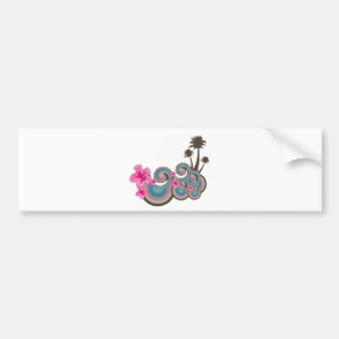 Customizable Tropical Bumper Sticker