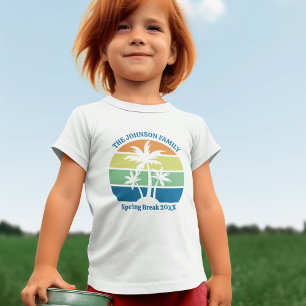 Customizable Tropical Island Palm Trees Cute Toddler T-shirt