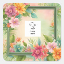 Customizable Tropical Packaging Stickers