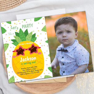 Customizable Tropical Party Invitations for Kids