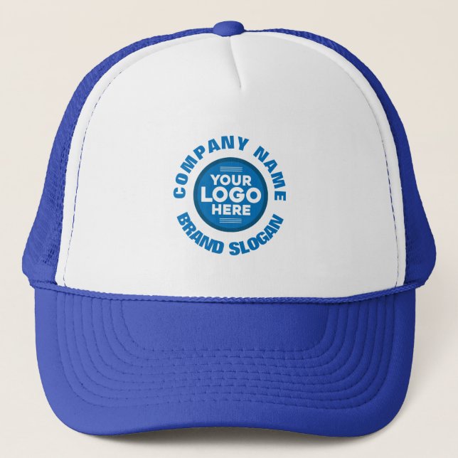Customizable Trucker Hat with Company Name & Logo (Front)