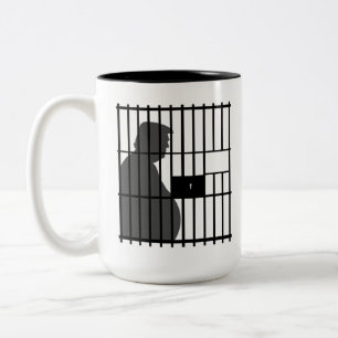 Customizable Trump for Prison 2024 Two-Tone Coffee Mug