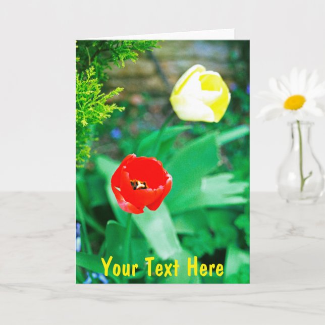 Customizable tulips card (Small Plant)
