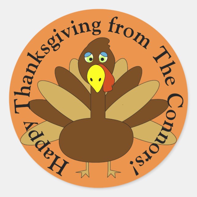Customizable Turkey Sticker (Front)