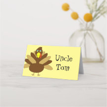 Customizable Turkey Thanksgiving Place Card