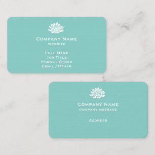 Customizable Turquoise Business Card