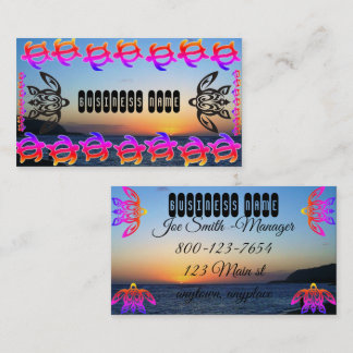 Customizable Turtle petroglyphs Business Card