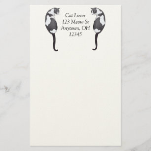 Customizable Tuxedo Cats Stationery