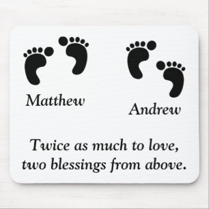 Customizable Twice as Much to Love Mouse Pad