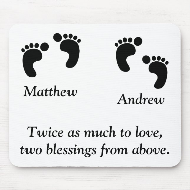 Customizable Twice as Much to Love Mouse Pad (Front)