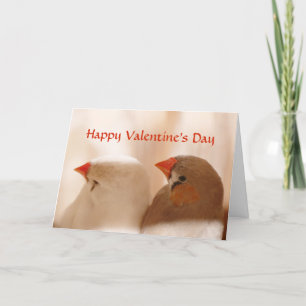 Customizable Two Finch Birds Holiday Card