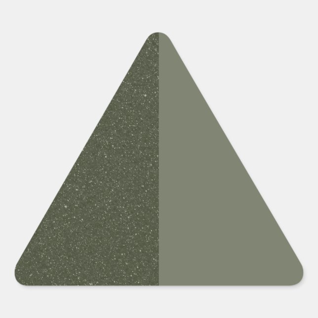 Customizable Two-Tone Green Triangle Sticker (Front)