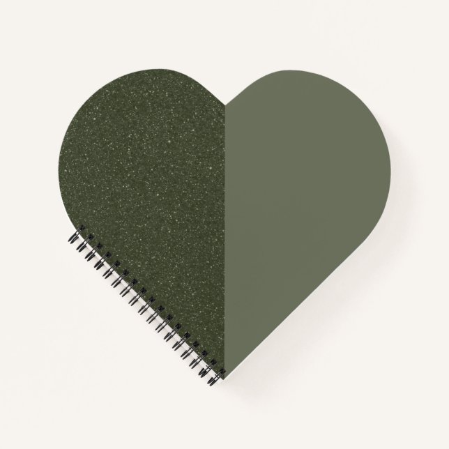 Customizable Two-Tone Heart Spiral Notebook (Front)