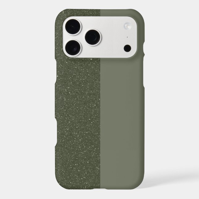 Customizable Two-Tone Moss Green iPhone Case (Back)