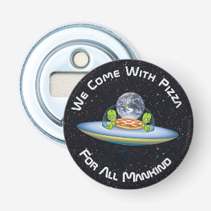 Customizable UFO Pizza Delivery Bottle Opener