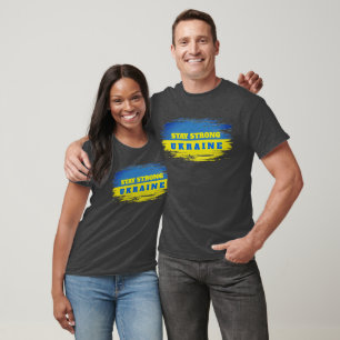Customizable Ukraine blue yellow flag T-Shirt