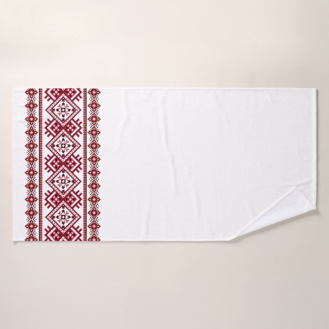 Customizable Ukrainian Embroidery  Bath Towel Set (Bath Towel)