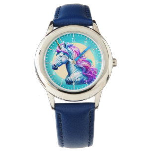 Customizable Unicorn Moonlight: Your Name in Stars Watch