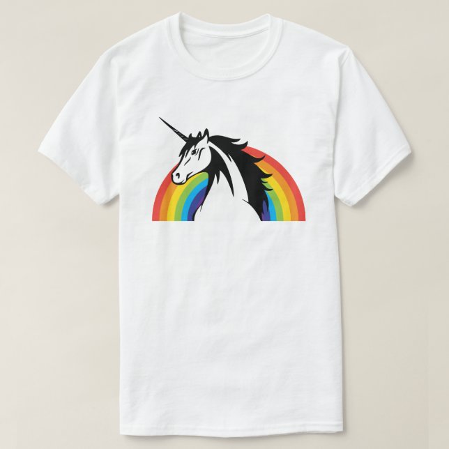 CUSTOMIZABLE UNICORN RAINBOW, ADD YOUR OWN PHRASE T-Shirt (Design Front)