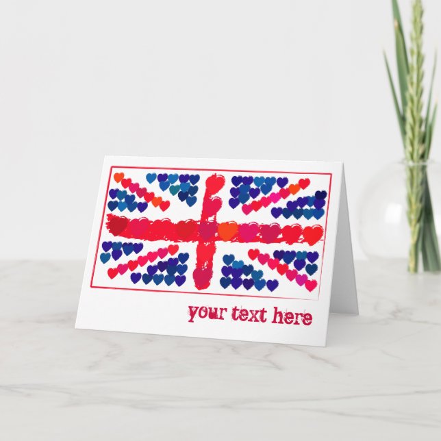 Customizable: Union hearts Card (Front)