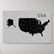 Customizable United States of America Map Poster