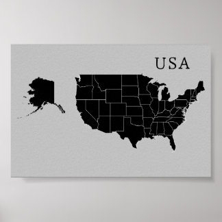 Customizable United States of America Map Poster