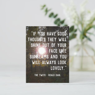 Customizable Uplifting Quote The Twits Roald Dahl Postcard