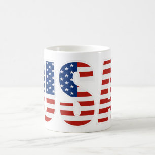 Customizable USA American Flag Coffee Mug