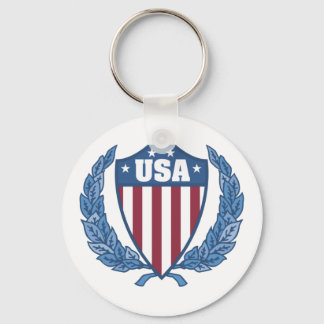 Customizable USA Emblem Keychains