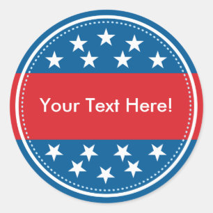 Customizable USA Flag Seal - Blue