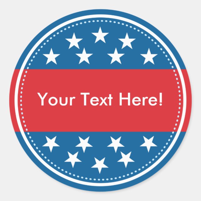 Customizable USA Flag Seal - Blue (Front)