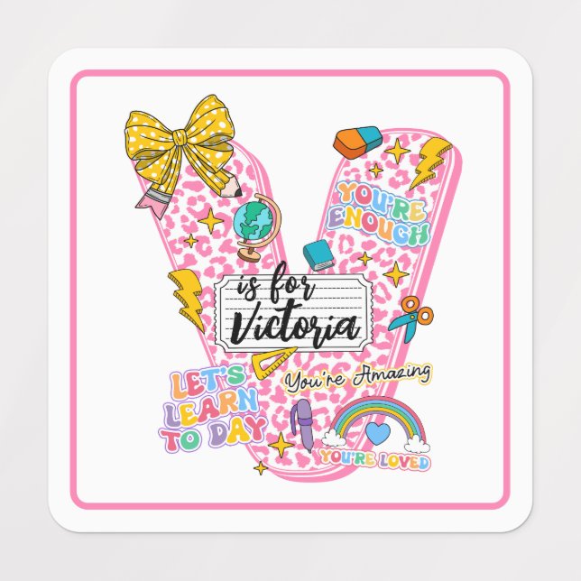 Customizable “V is for” Alphabet Art – Inspiration (Design 1)