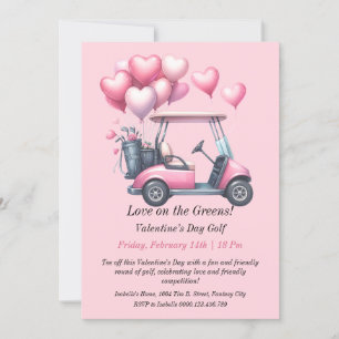 Customizable Valentine’s Day Golf invitation