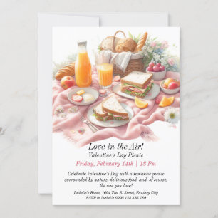 Customizable Valentine’s Day Picnic Love inthe Air Invitation