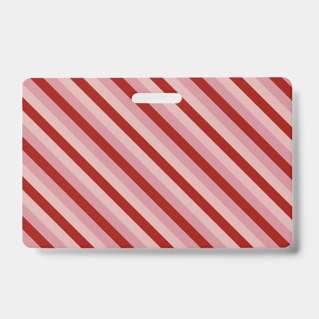 Customizable Valentine Stripes Badge (Front)