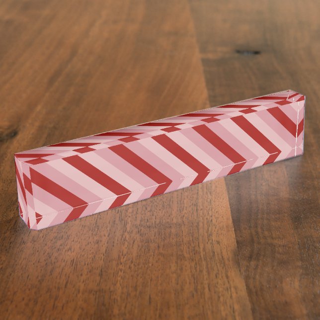 Customizable Valentine Stripes Nameplate (Side)