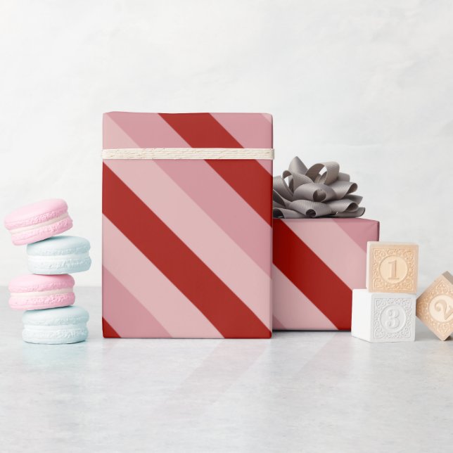 Customizable Valentine Stripes Wrapping Paper (Baby Shower)