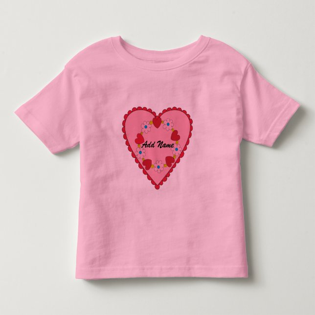 Customizable Valentine Toddler T-shirt (Front)