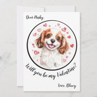 Customizable Valentine's Day card Cavalier